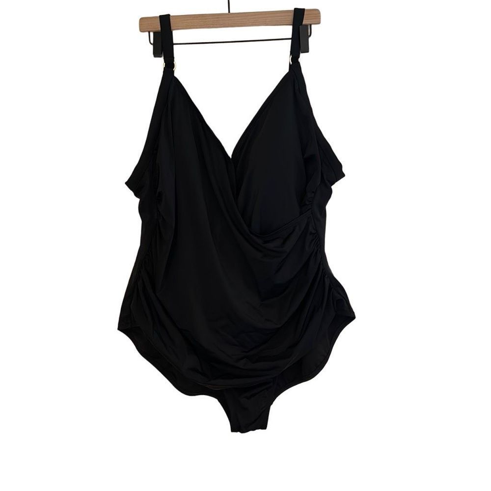 EVRI Dani Faux Wrap One Piece Swim Suit